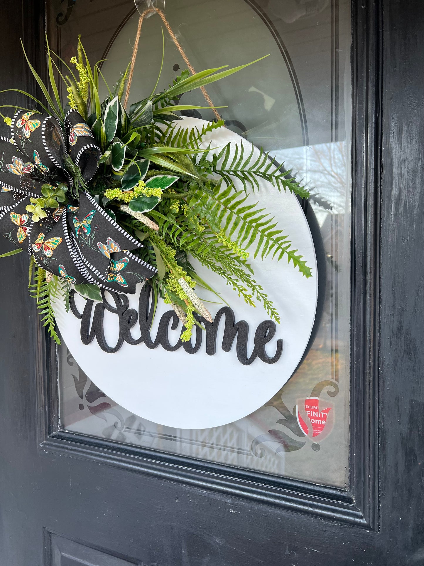 Butterfly WELCOME Wreath
