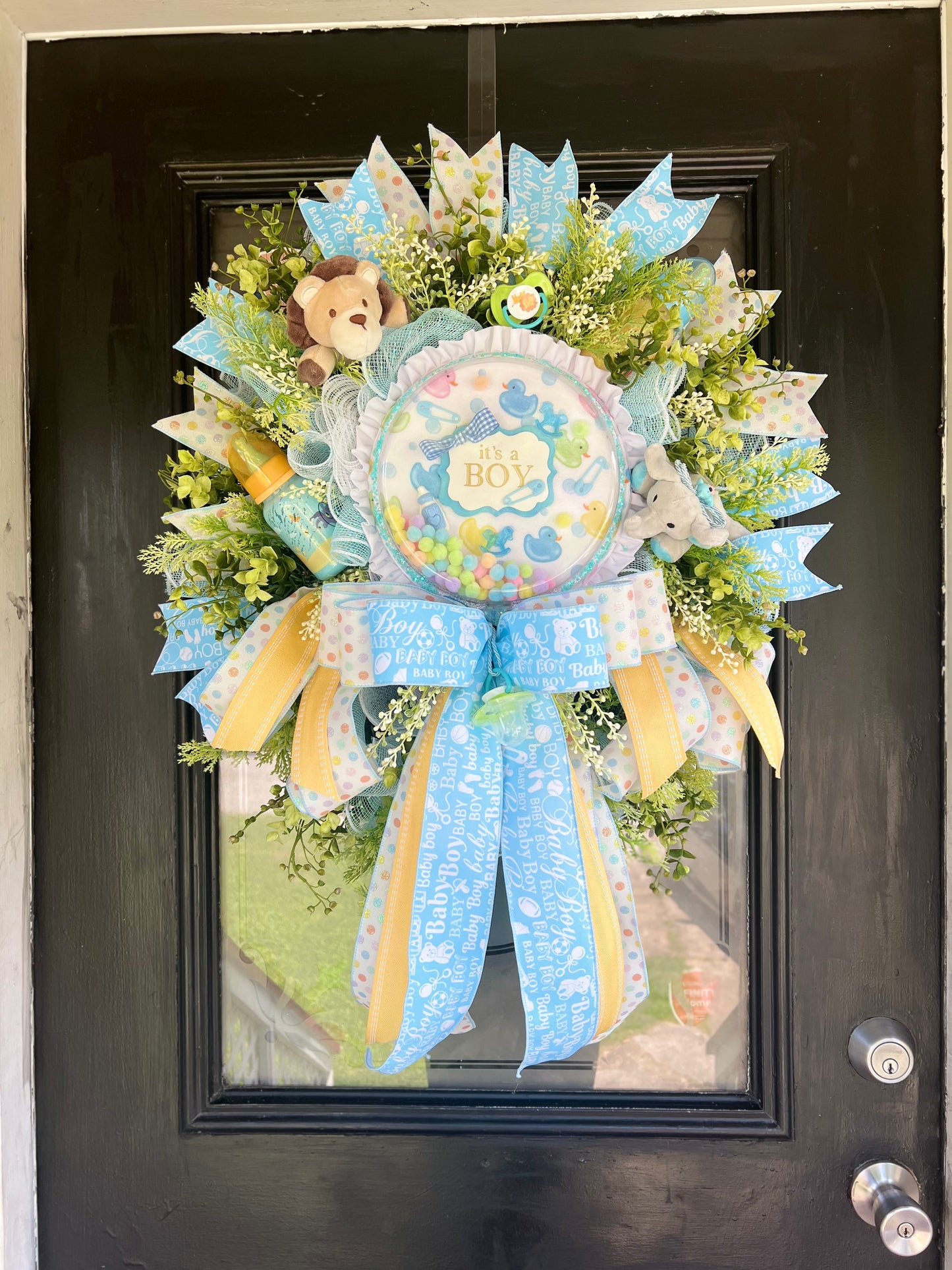 Baby Boy Wreath