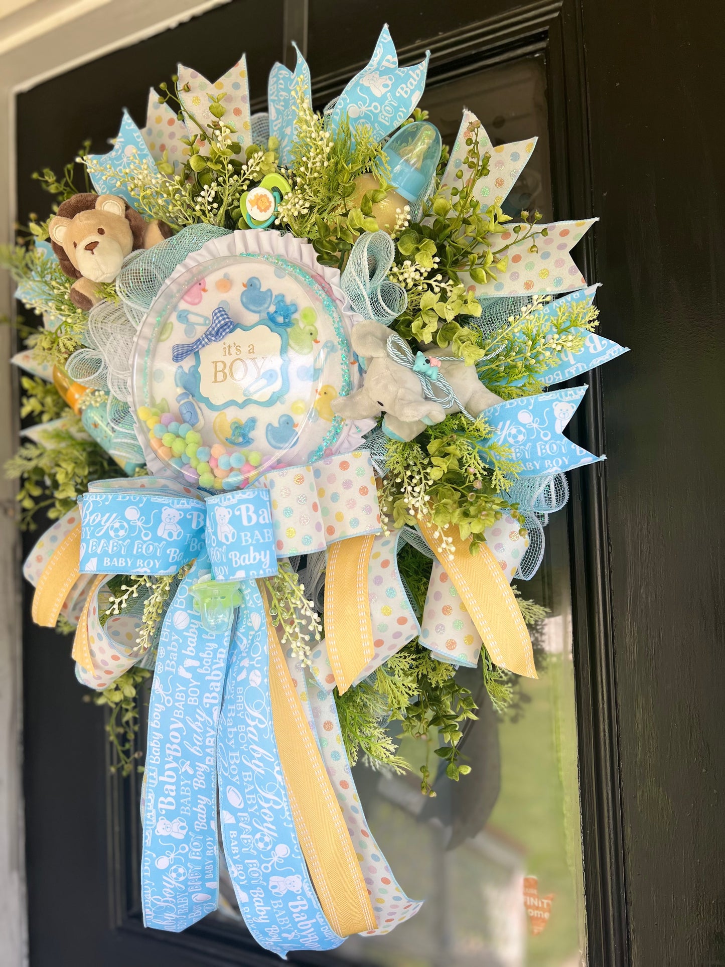 Baby Boy Wreath