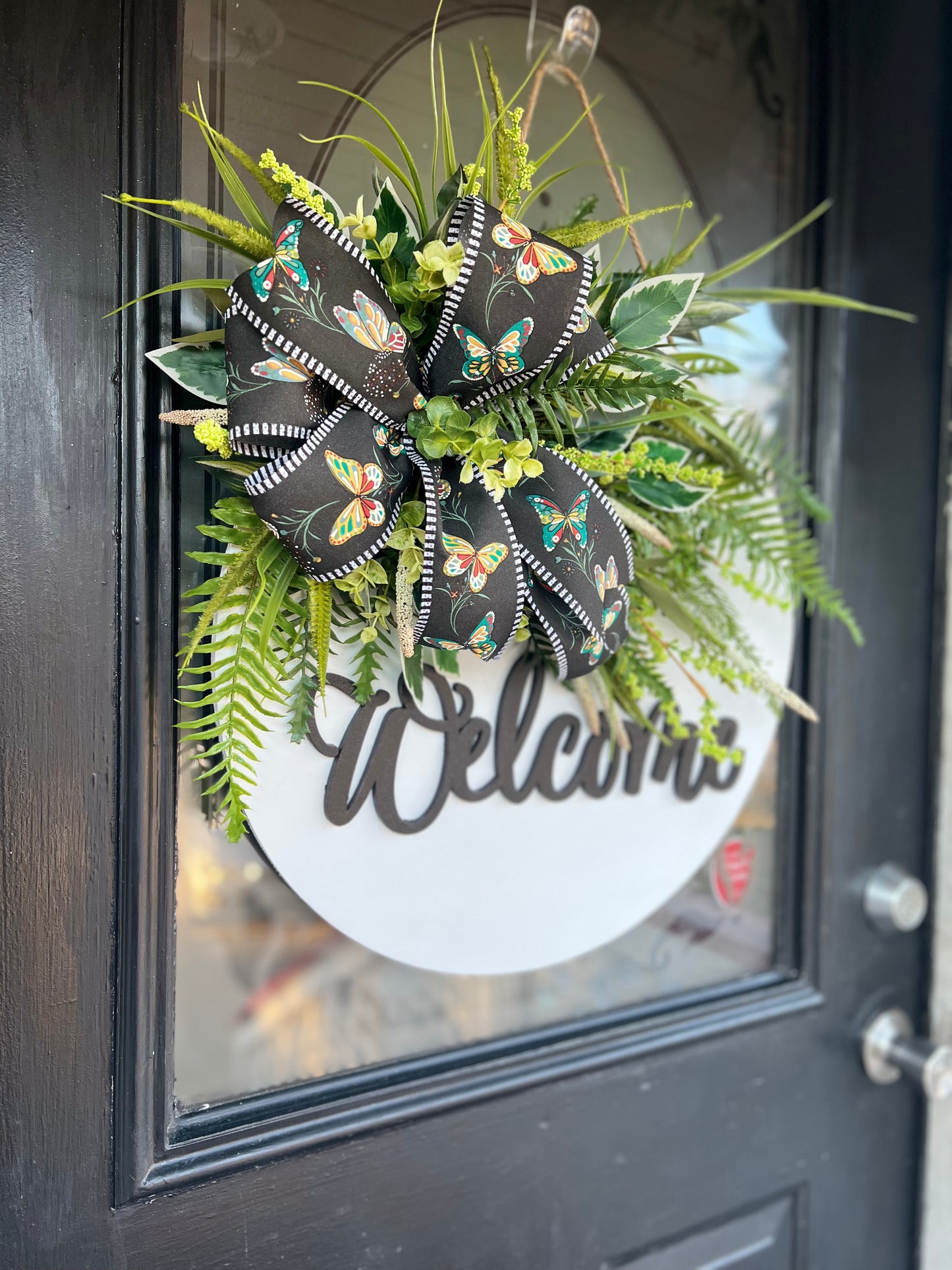 Butterfly WELCOME Wreath