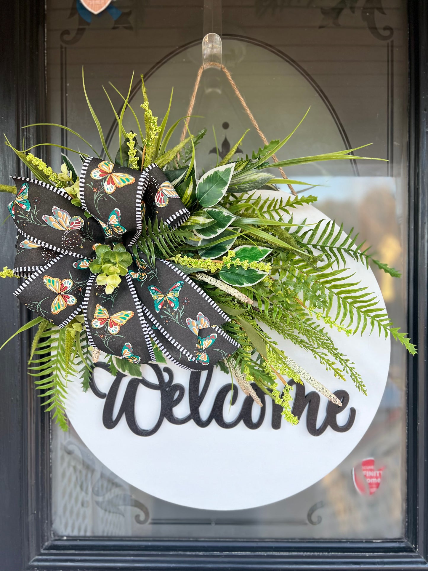 Butterfly WELCOME Wreath